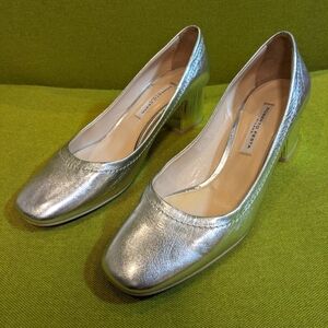 Roberto Festa scarpin pump heels loafer color silver size EU 40